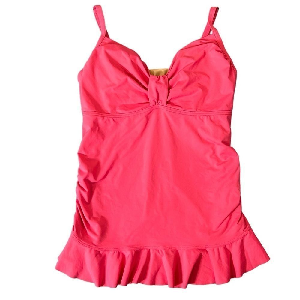 Lands' End Pink Ruffled Bikini